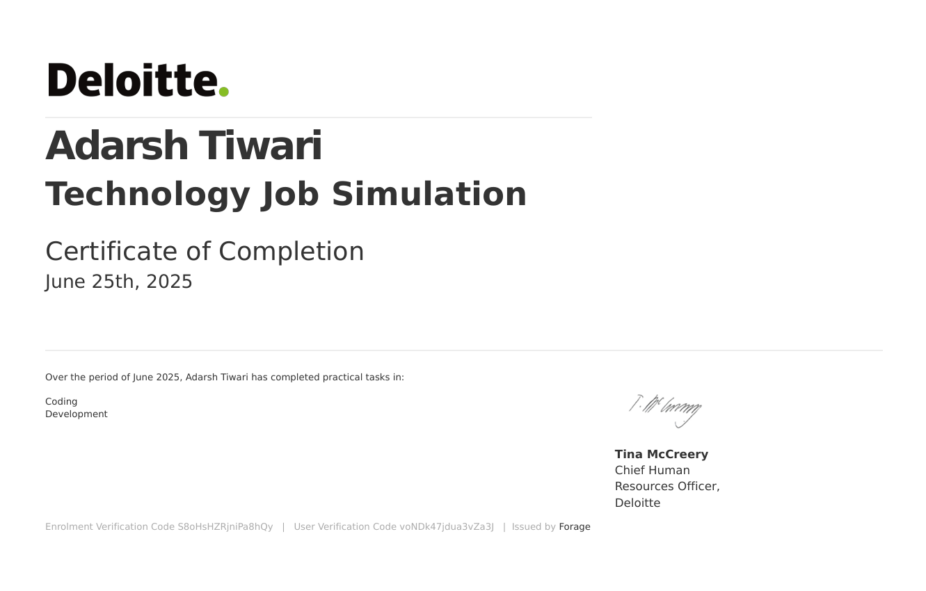 Technology Job Simulation